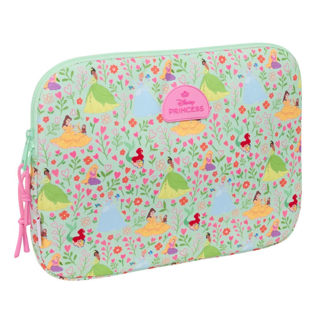 Κάλυμμα για Laptop Disney Princess Bloom Πράσινο Ροζ 15,6'' 39,5 x 27,5 x 3,5 cm