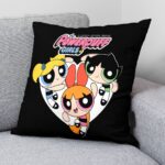 Κάλυψη μαξιλαριού Powerpuff Girls Powerpuff B Μαύρο Πολύχρωμο 45 x 45 cm