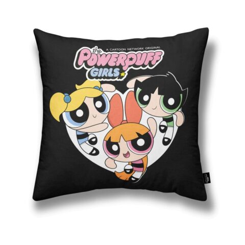 Κάλυψη μαξιλαριού Powerpuff Girls Powerpuff B Μαύρο Πολύχρωμο 45 x 45 cm