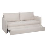 Καναπές Μπεζ πολυεστέρας λινό 210 x 93 x 95 cm