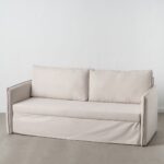 Καναπές Μπεζ πολυεστέρας λινό 210 x 93 x 95 cm
