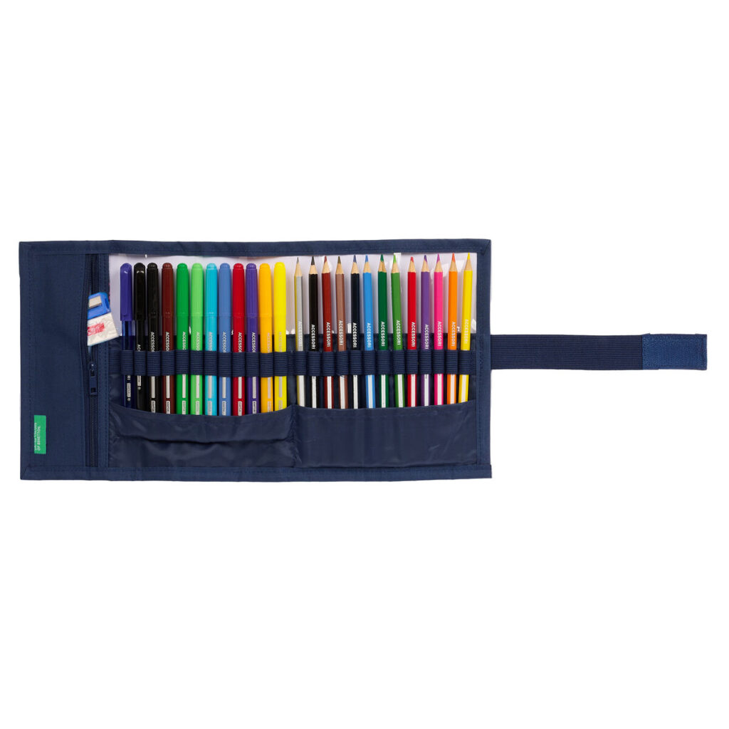 Κασετίνα Benetton Cool Ναυτικό Μπλε 7 x 20 x 7 cm Roll-up 27 Τεμάχια