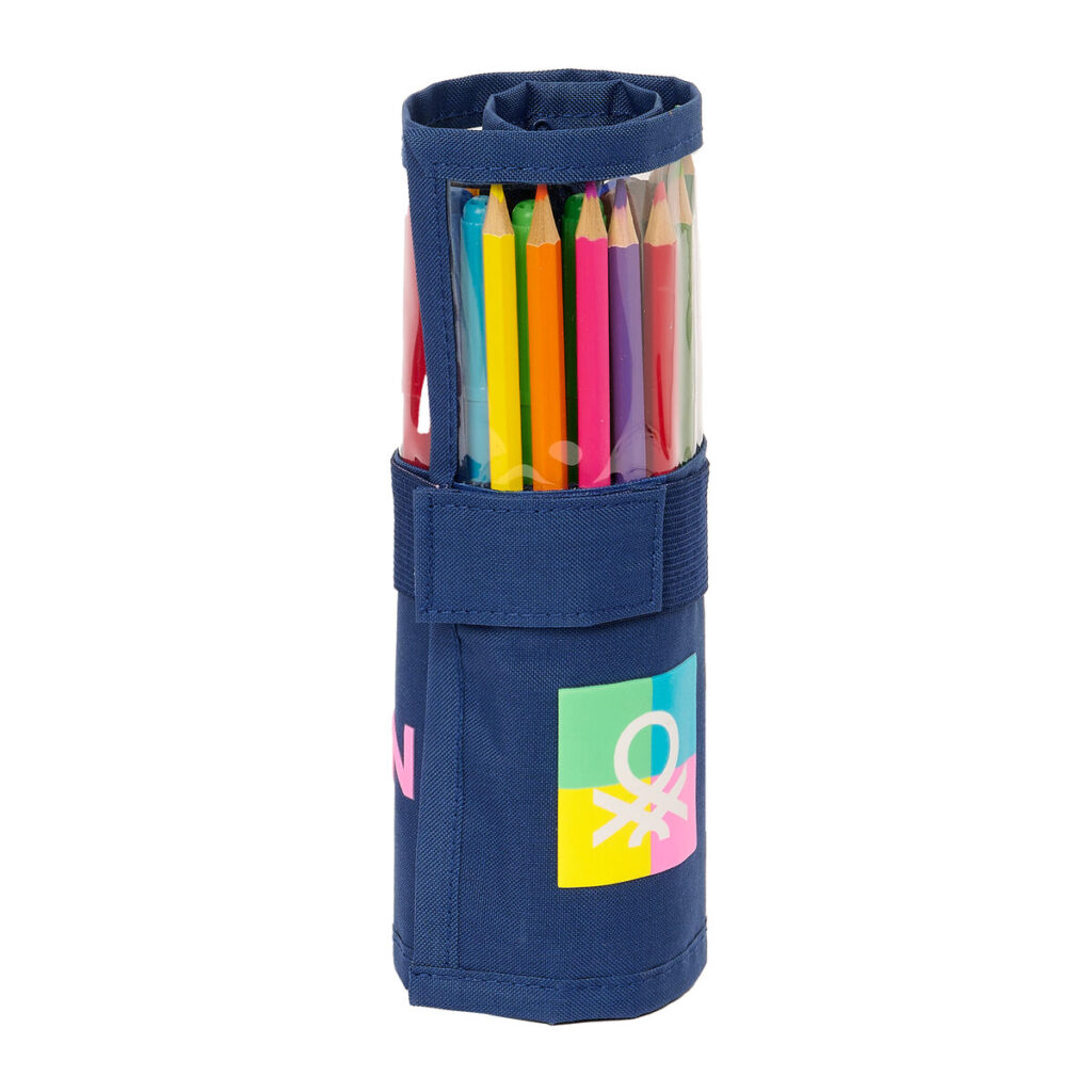 Κασετίνα Benetton Cool Ναυτικό Μπλε 7 x 20 x 7 cm Roll-up 27 Τεμάχια