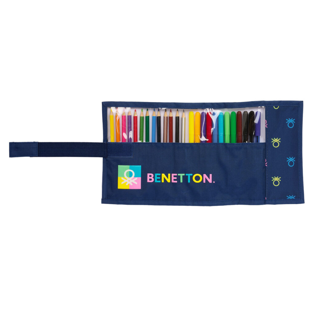 Κασετίνα Benetton Cool Ναυτικό Μπλε 7 x 20 x 7 cm Roll-up 27 Τεμάχια
