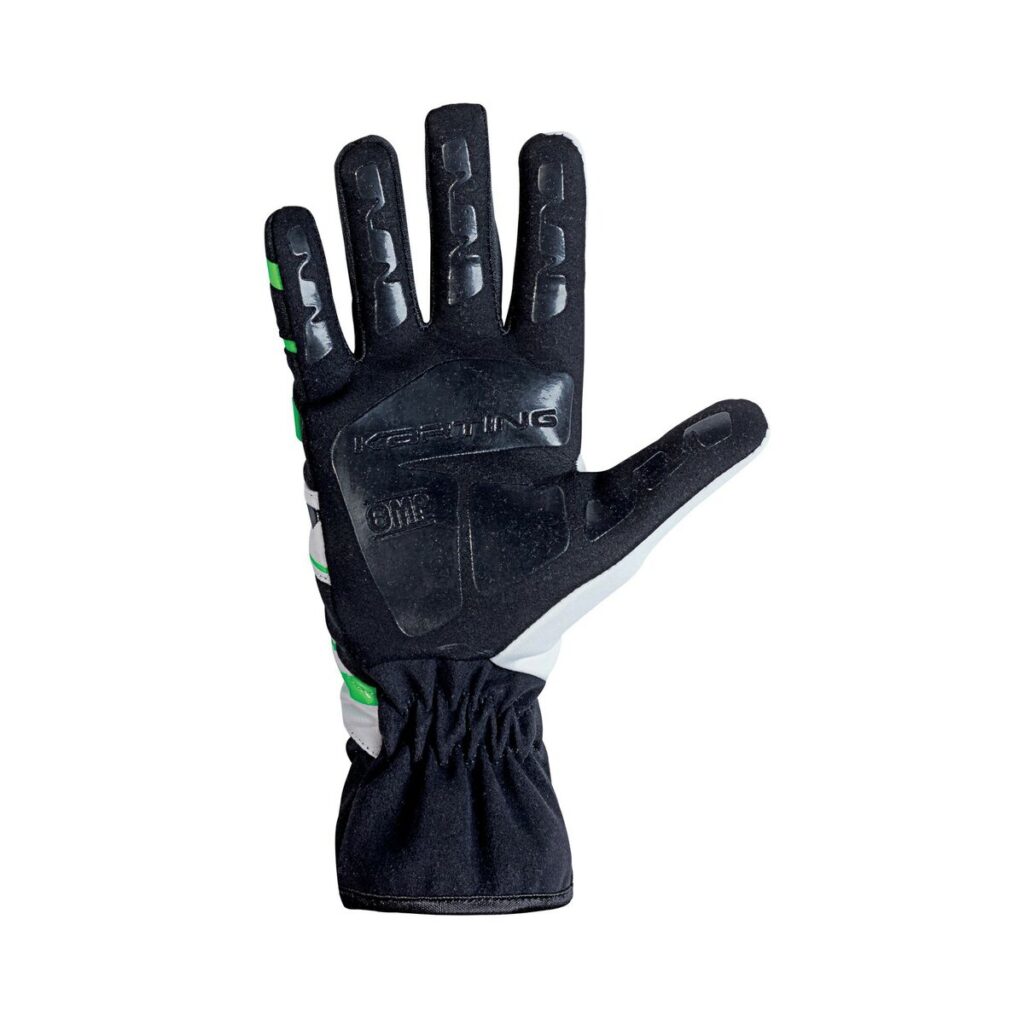 Kids Karting Gloves OMP KS-3 MY2018 Λευκό Μαύρο Πράσινο 6 kart