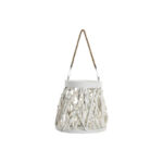 Κηροπήγιο Home ESPRIT Λευκό Ξύλο Κρυστάλλινο 35 x 35 x 32 cm (x2)