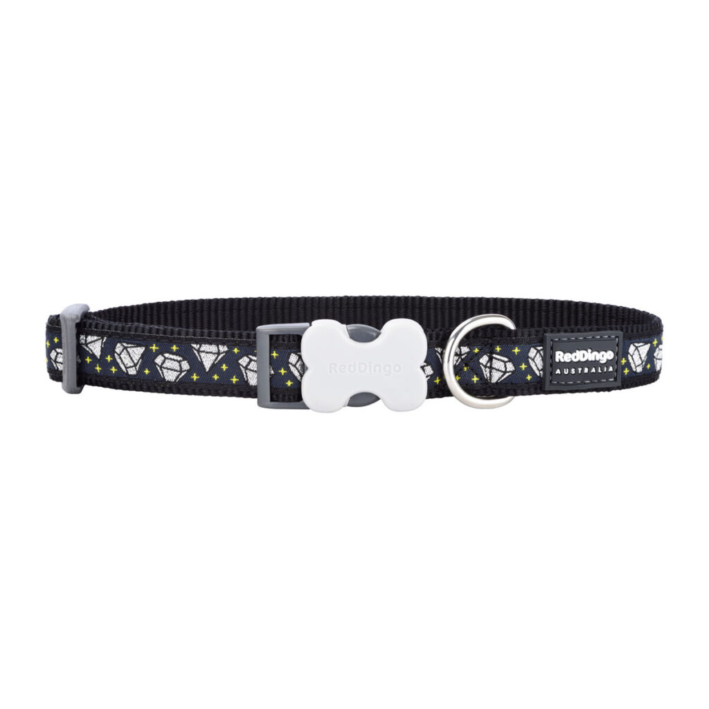 Κολλάρο Σκύλου Red Dingo STYLE DIAMOND Μαύρο 41-63 cm