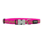 Κολλάρο Σκύλου Red Dingo STYLE STARS LIME ON HOT PINK 31-47 cm