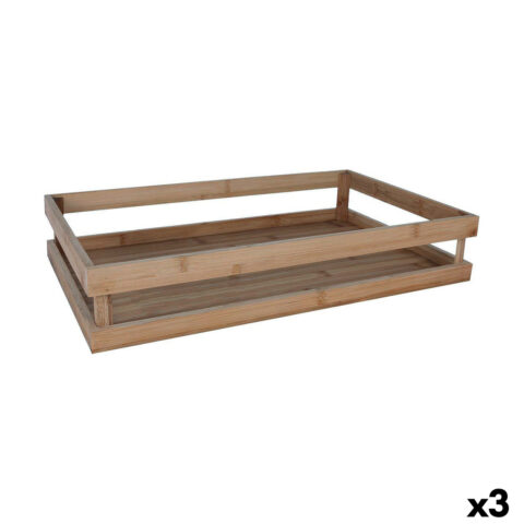Κουτί αποθήκευσης Inde Bamboo 53 x 32,5 x 10 cm (3 Μονάδες)