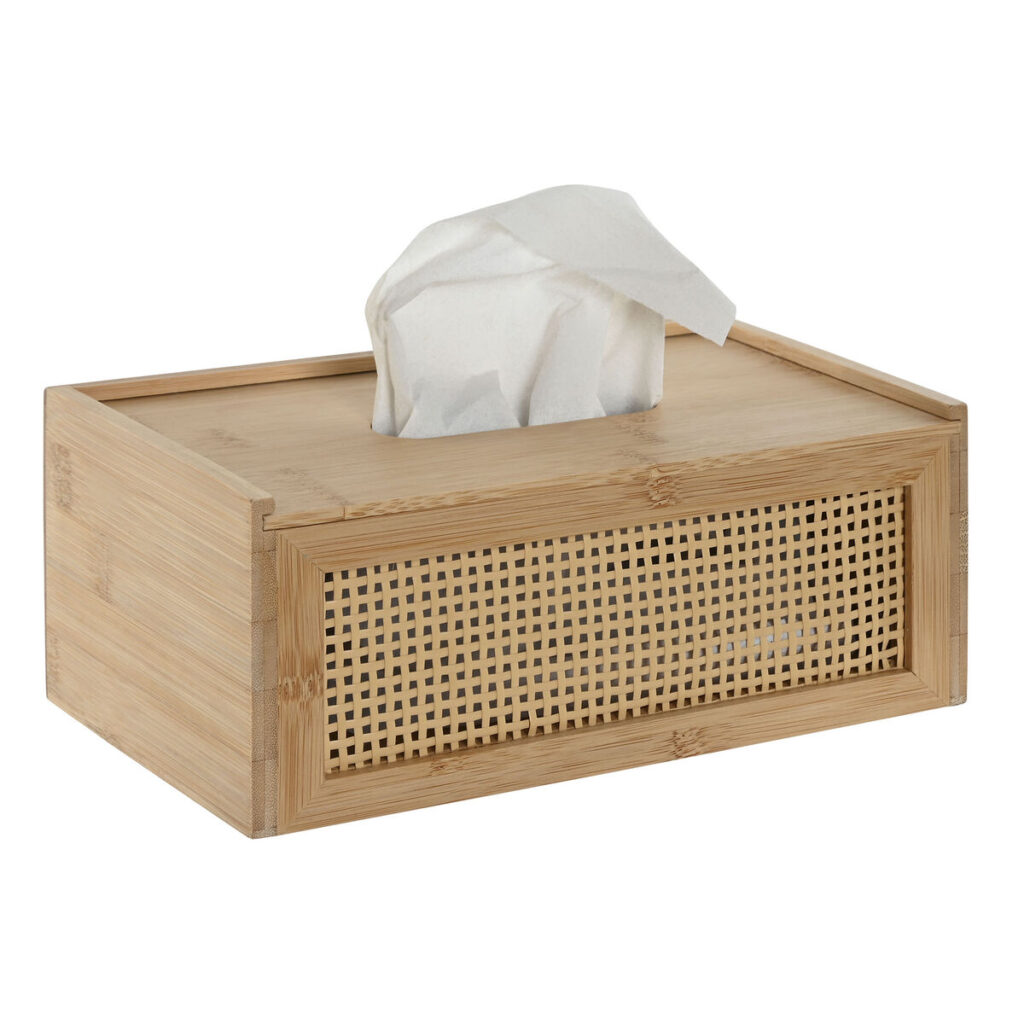 Κουτί για κασκόλ Home ESPRIT Bamboo ρατάν 25 x 13 x 10 cm