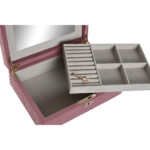 Κουτί-μπιζουτιέρα Home ESPRIT Κρεμ Mατζέντα 27 x 19 x 9 cm