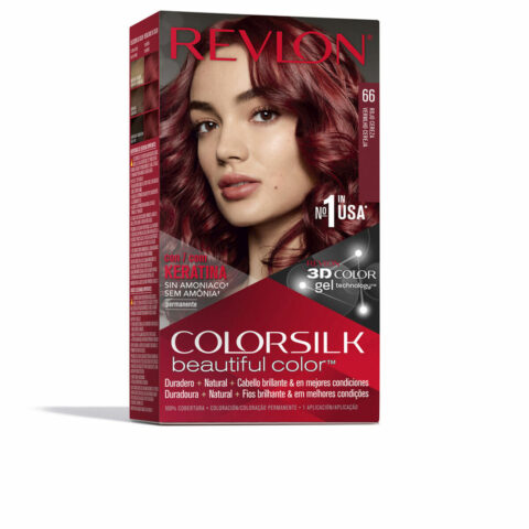 Μόνιμη Βαφή Revlon Colorsilk Nº 66 Cherry red Χωρίς αμμωνία