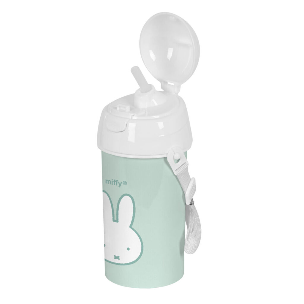 Μπουκάλι με Καπάκι και Καλαμάκι Miffy Menta Μέντα PVC 500 ml