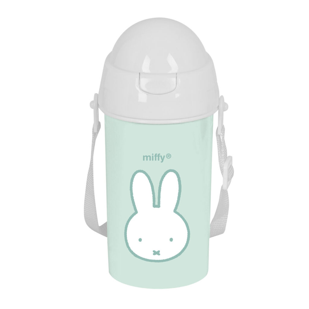 Μπουκάλι με Καπάκι και Καλαμάκι Miffy Menta Μέντα PVC 500 ml