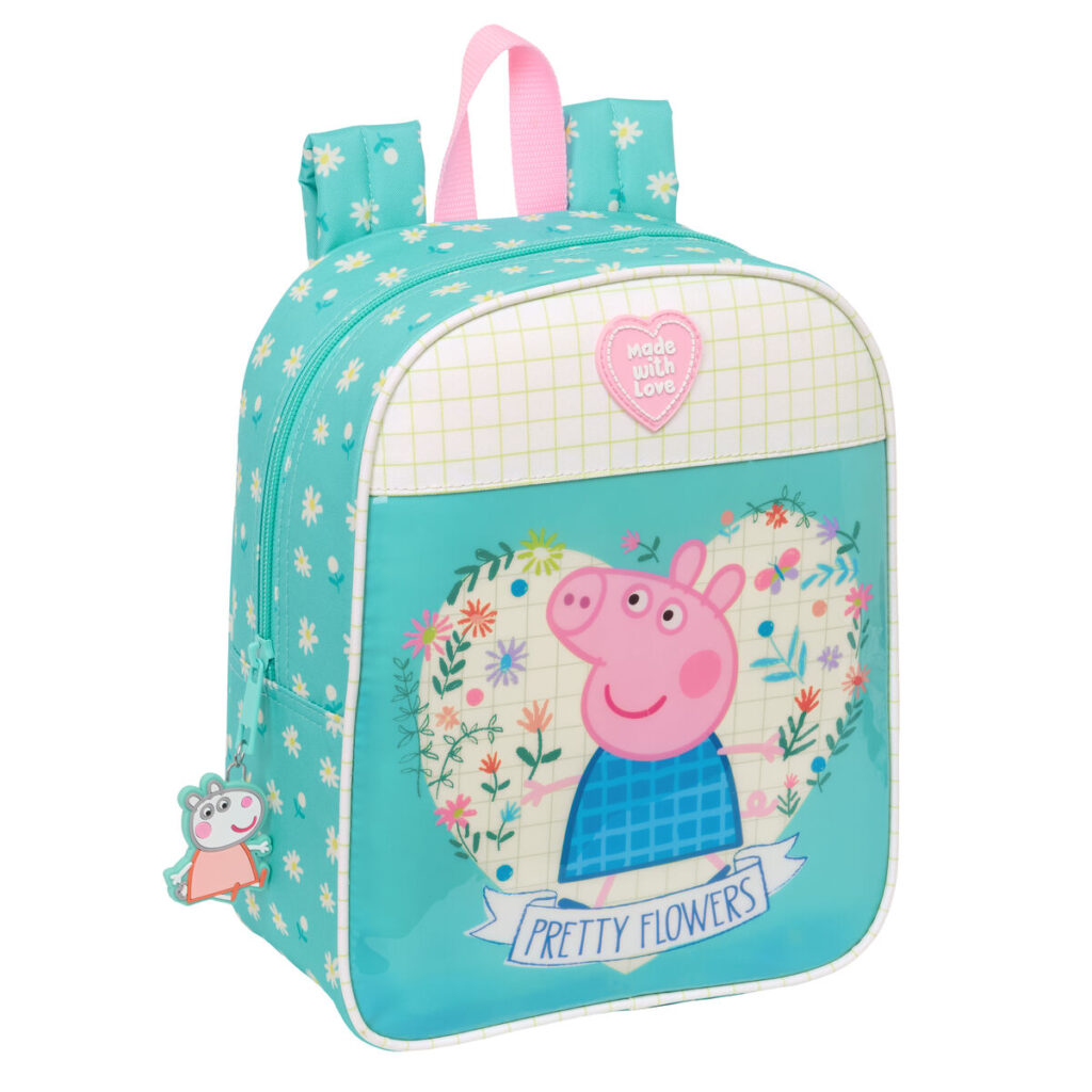 Παιδική Τσάντα Peppa Pig Pretty flowers Κίτρινο Μέντα 22 x 27 x 10 cm