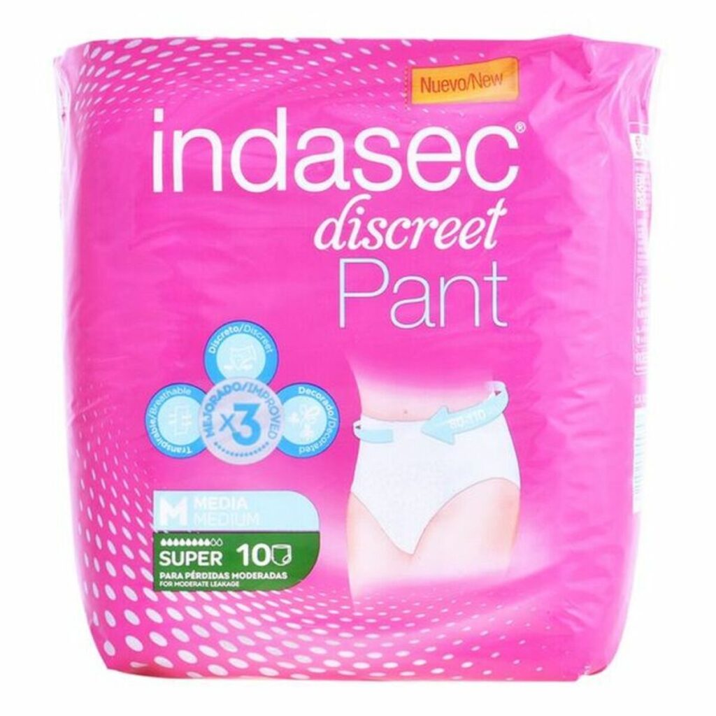 Πάνες για την Ακράτεια Pant Super Talla Mediana Indasec Pant Super (10 uds)