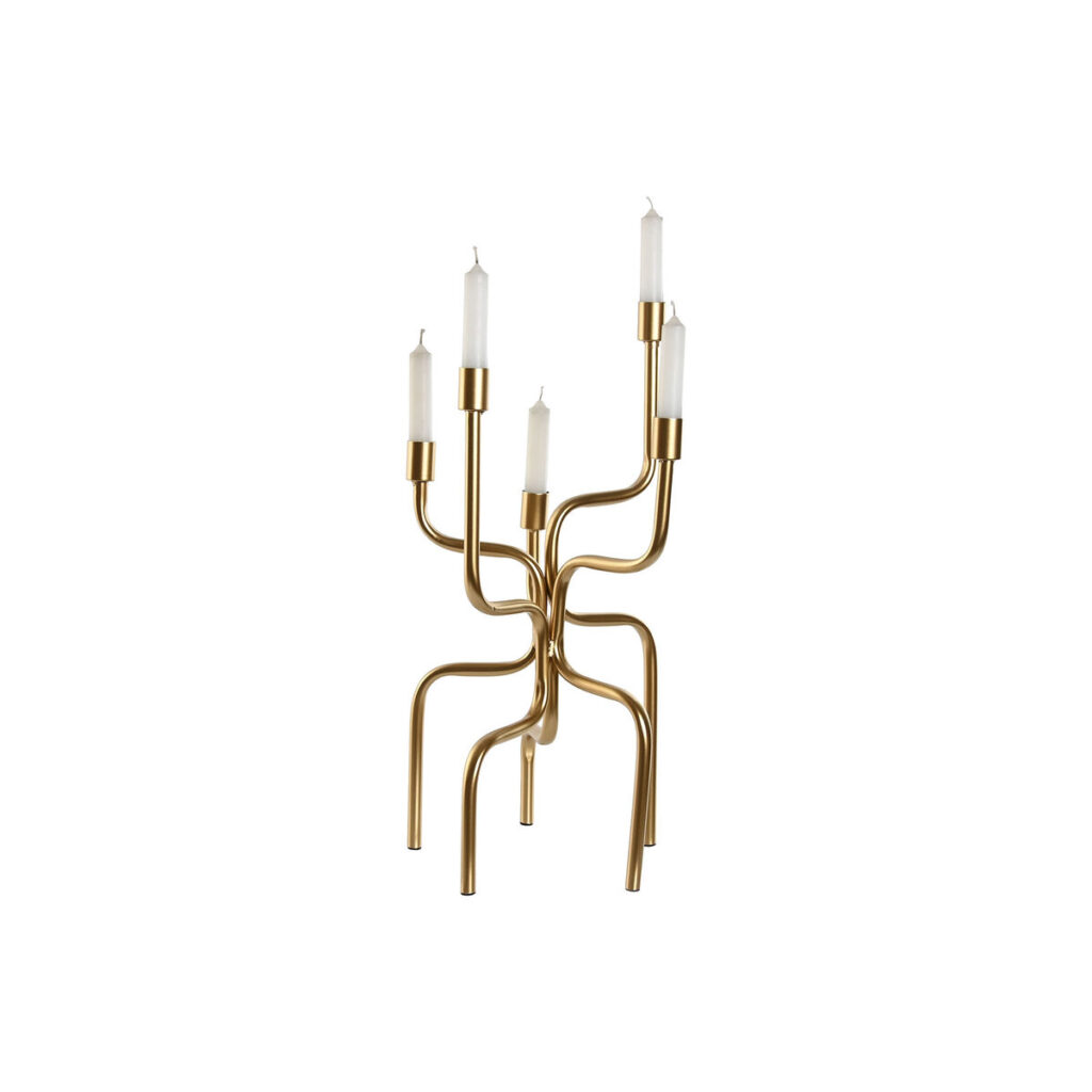 Πολύφωτο Home ESPRIT Χρυσό Μέταλλο 25 x 25 x 51 cm