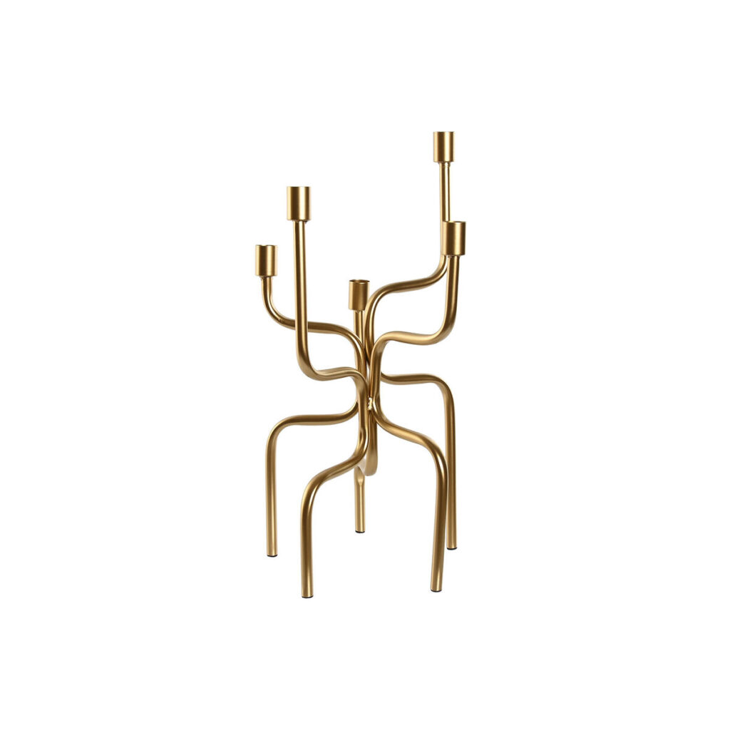 Πολύφωτο Home ESPRIT Χρυσό Μέταλλο 25 x 25 x 51 cm