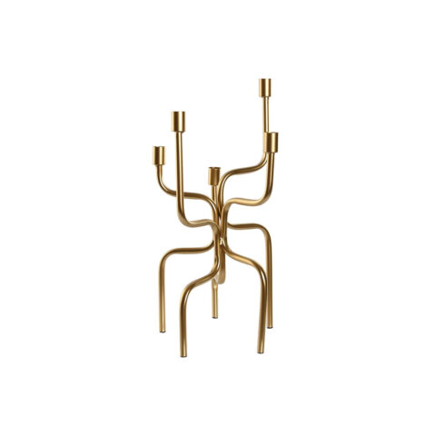 Πολύφωτο Home ESPRIT Χρυσό Μέταλλο 25 x 25 x 51 cm