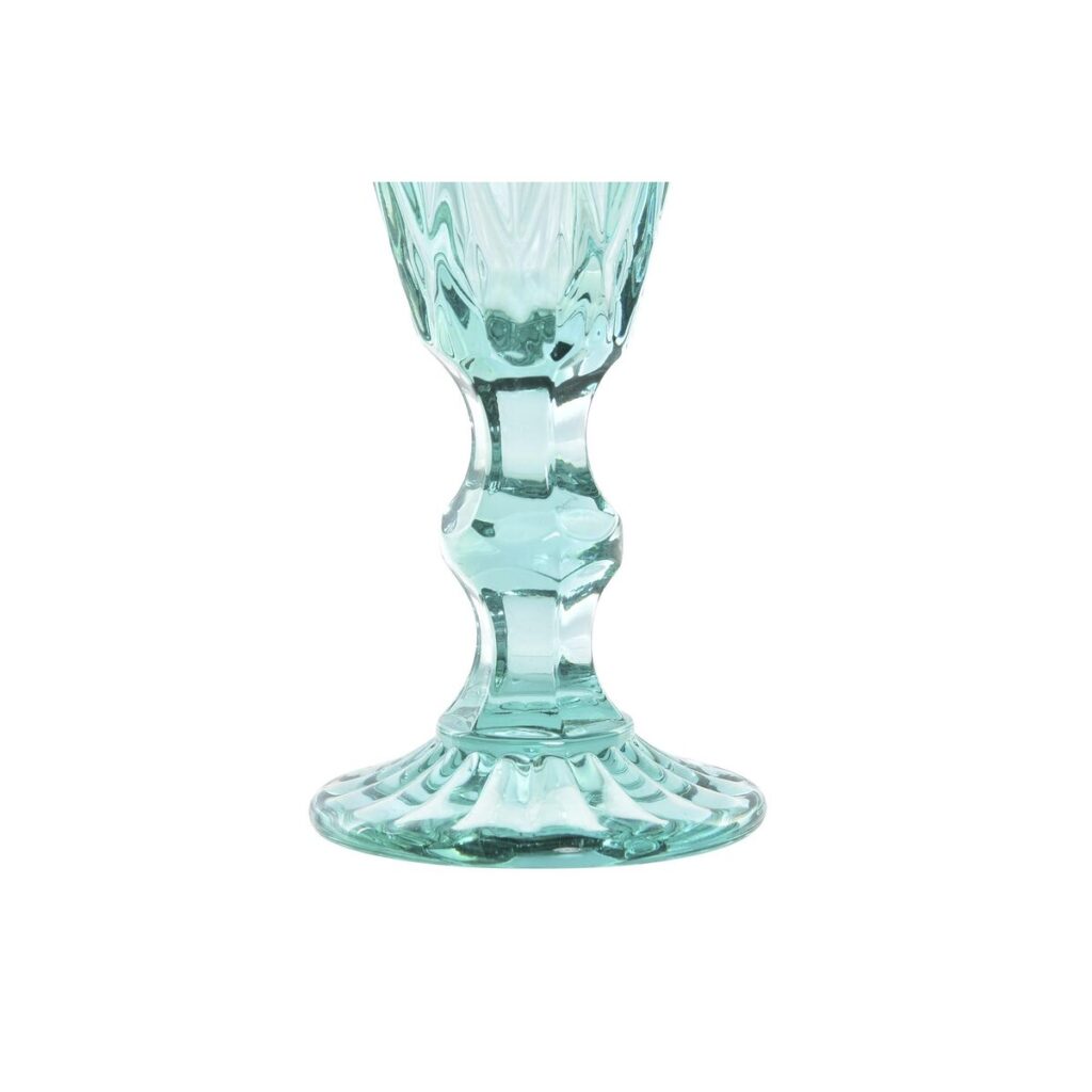 Ποτήρι Κρασί DKD Home Decor Κρυστάλλινο Τυρκουάζ (150 ml)