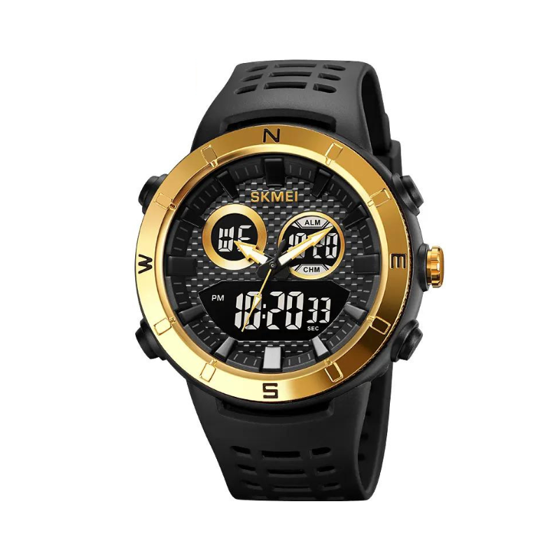 Ψηφιακό/αναλογικό ρολόι χειρός – Skmei - 2014 - Gold/Black