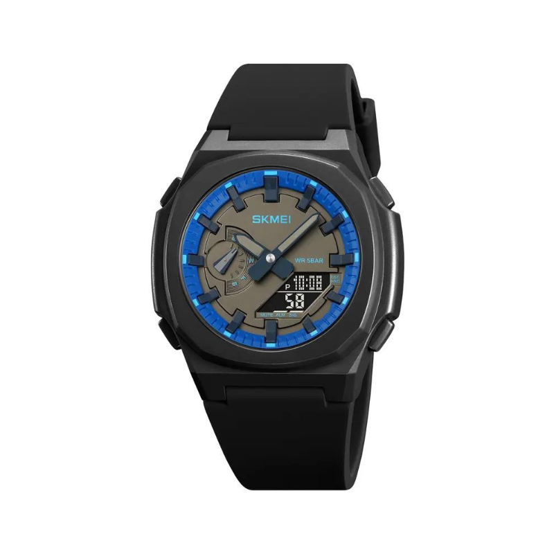 Ψηφιακό/αναλογικό ρολόι χειρός – Skmei - 2091 - Dark Blue/Black screen