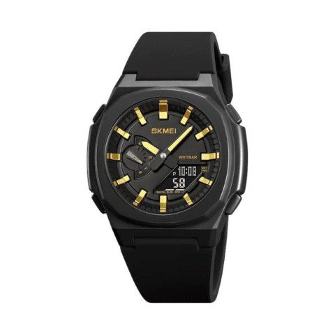 Ψηφιακό/αναλογικό ρολόι χειρός – Skmei - 2091 - Gold/Black screen