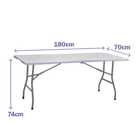 Πτυσσομενο τραπεζακι Marbueno Γκρι 70 x 74 x 180 cm