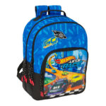 Σχολική Τσάντα Hot Wheels Let's race Μπλε Μαύρο 32 x 42 x 15 cm