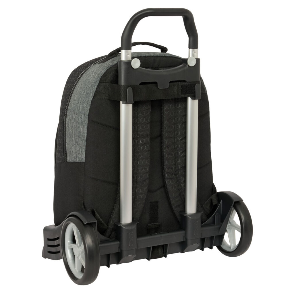 Σχολική Τσάντα με Ρόδες BlackFit8 Old school Μαύρο Γκρι 32 x 42 x 15 cm