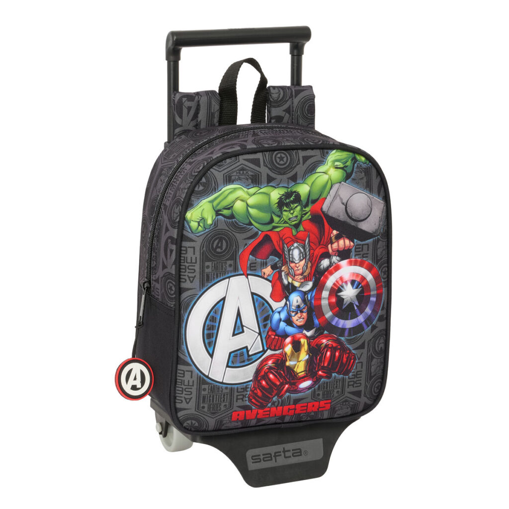 Σχολική Τσάντα με Ρόδες The Avengers Vendetta Μαύρο 22 x 27 x 10 cm