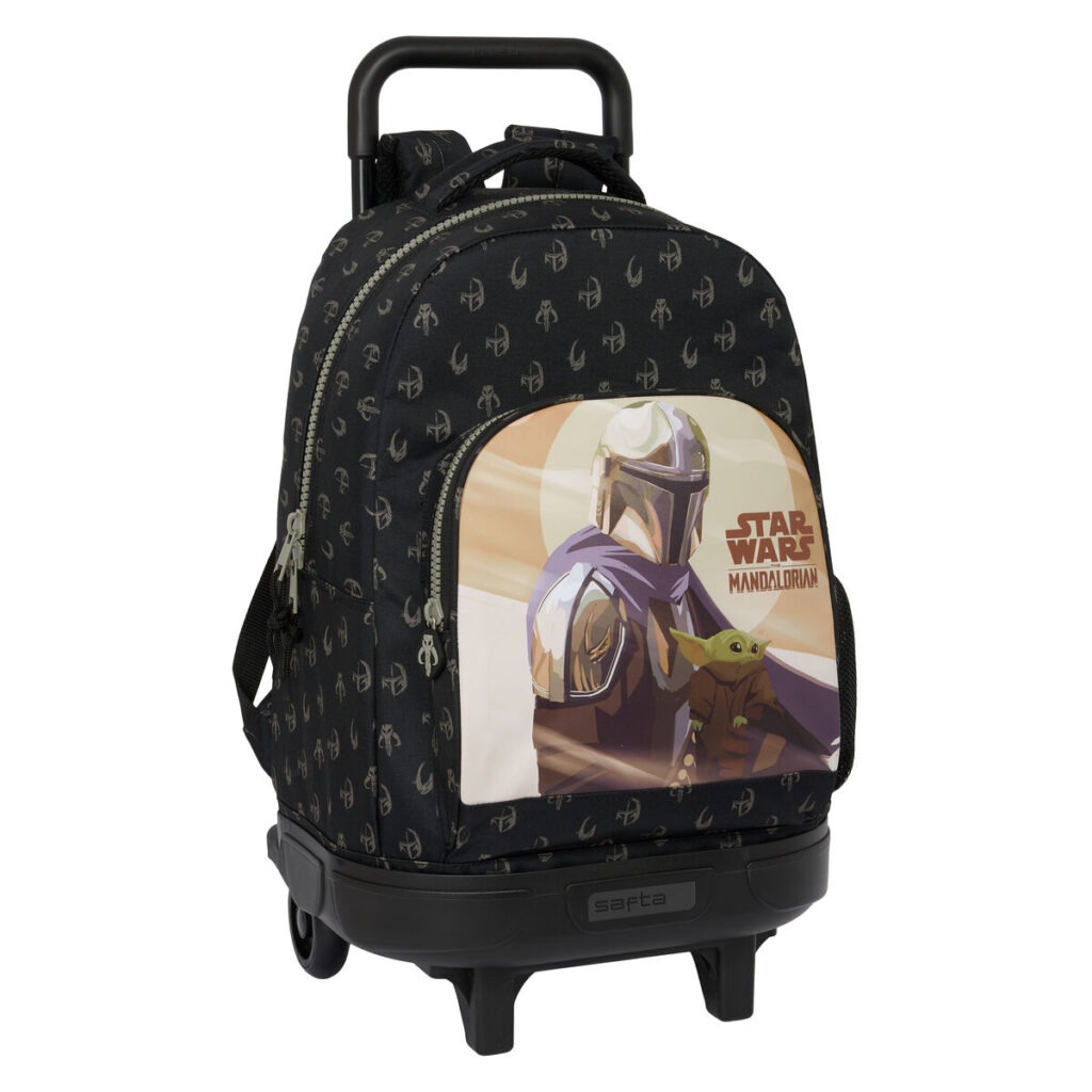 Σχολική Τσάντα με Ρόδες The Mandalorian This is the way Μαύρο 33 X 45 X 22 cm