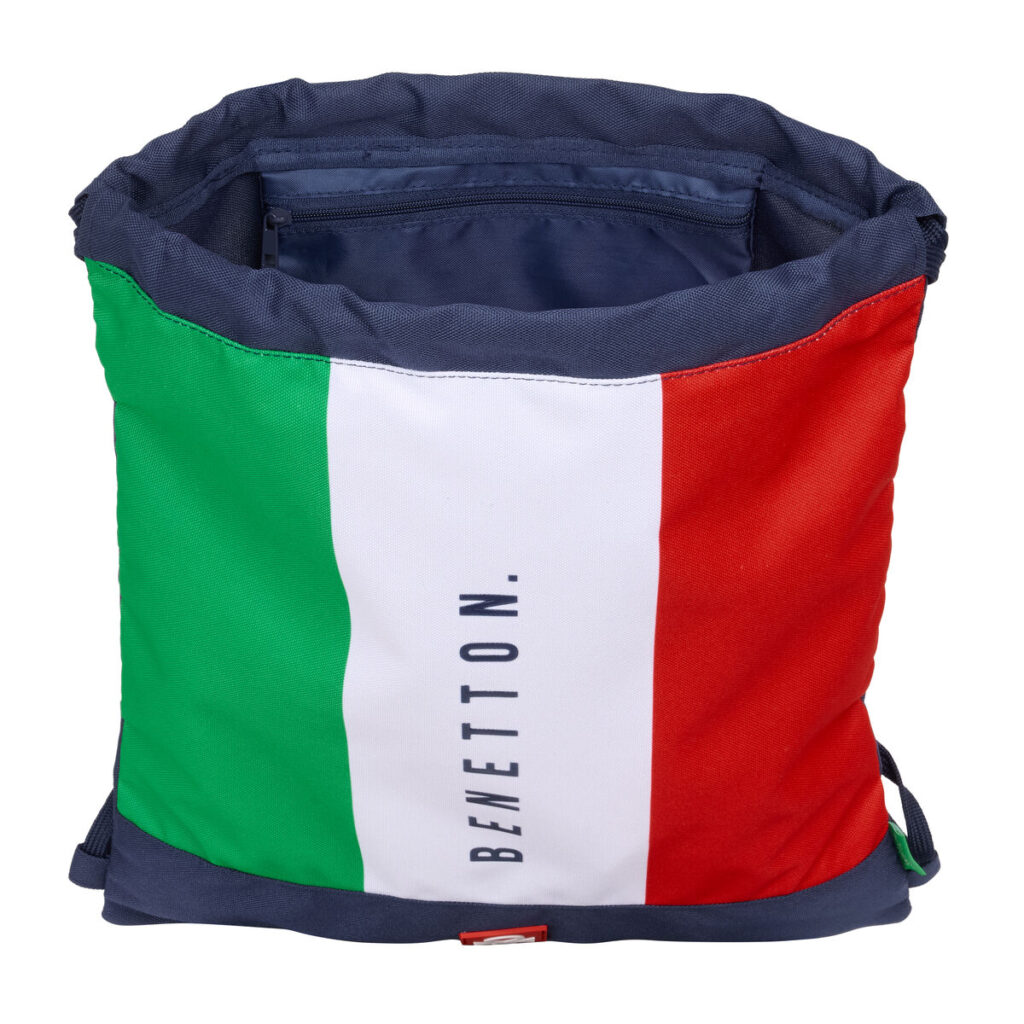 Σχολική Τσάντα με Σχοινιά Benetton Flag Ναυτικό Μπλε 35 x 40 x 1 cm