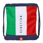 Σχολική Τσάντα με Σχοινιά Benetton Flag Ναυτικό Μπλε 35 x 40 x 1 cm