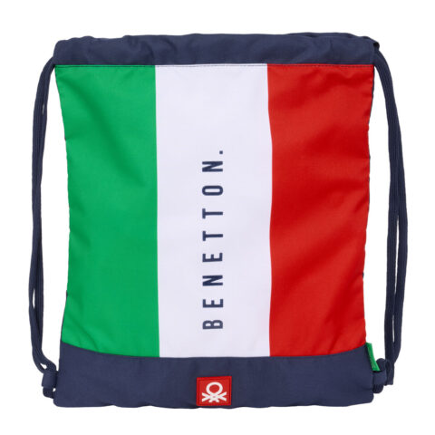 Σχολική Τσάντα με Σχοινιά Benetton Flag Ναυτικό Μπλε 35 x 40 x 1 cm