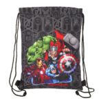 Σχολική Τσάντα με Σχοινιά The Avengers Vendetta Μαύρο 26 x 34 x 1 cm
