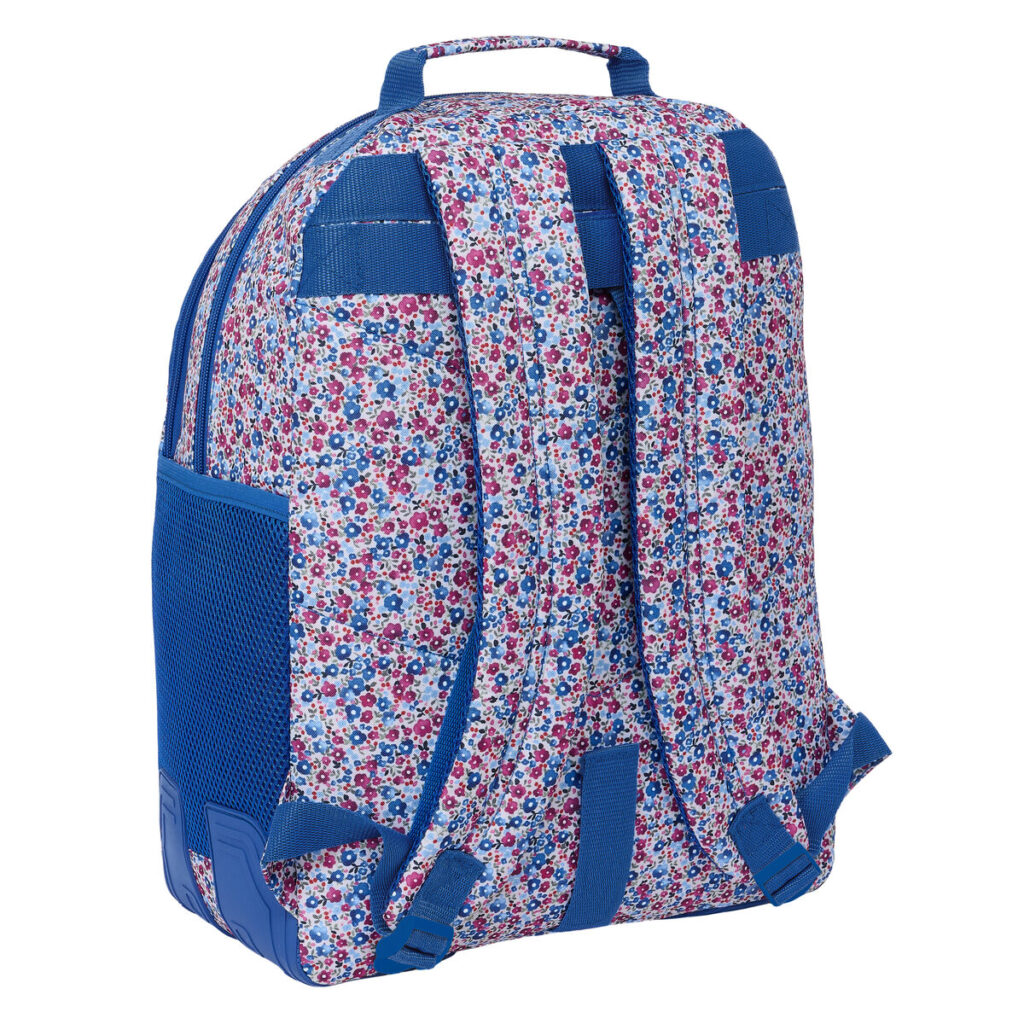Σχολική Τσάντα Nait Nait Flores coimbra azul Μπλε 32 x 42 x 15 cm
