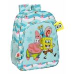 Σχολική Τσάντα Spongebob Stay positive Μπλε Λευκό