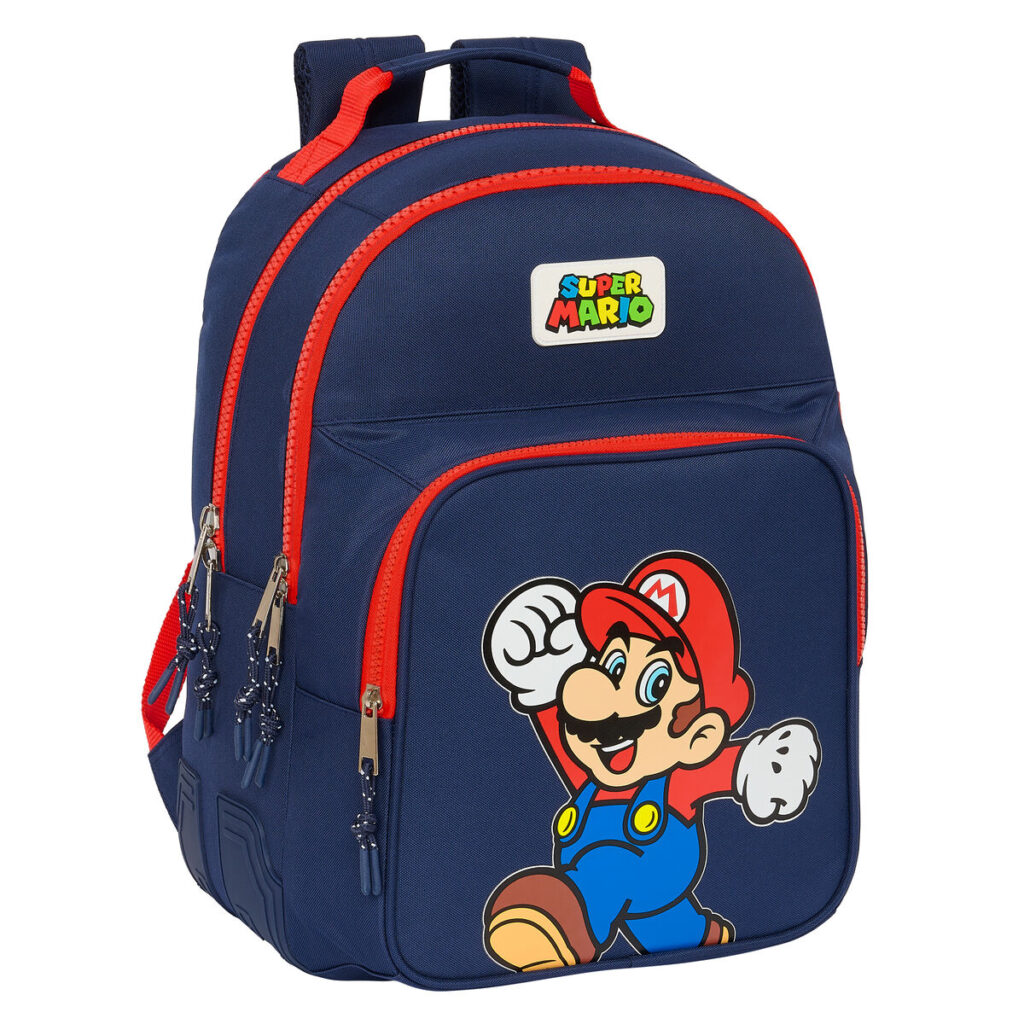 Σχολική Τσάντα Super Mario World Ναυτικό Μπλε 32 x 42 x 15 cm