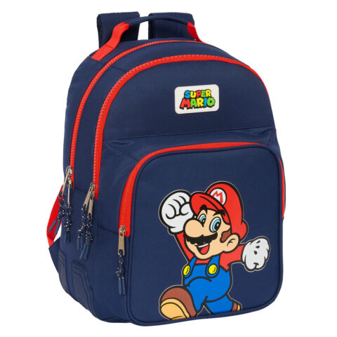 Σχολική Τσάντα Super Mario World Ναυτικό Μπλε 32 x 42 x 15 cm