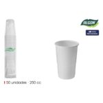 Σετ ποτηριών Algon Λευκό 250 ml 50 Τεμάχια (x18)