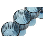 Σετ Ποτηριών Home ESPRIT Μπλε Κρυστάλλινο 260 ml (x6)