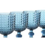 Σετ Ποτηριών Home ESPRIT Μπλε Κρυστάλλινο 260 ml (x6)