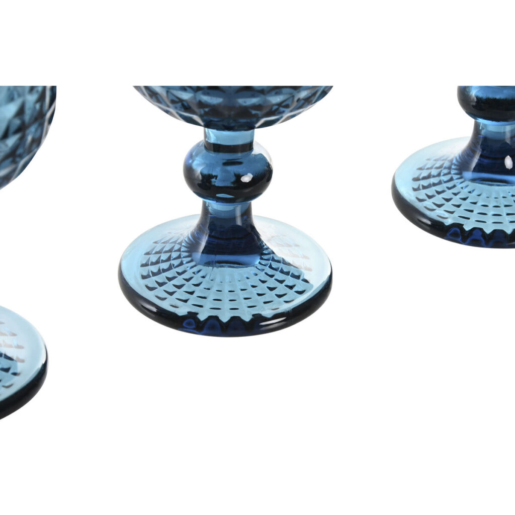 Σετ Ποτηριών Home ESPRIT Μπλε Κρυστάλλινο 260 ml (x6)