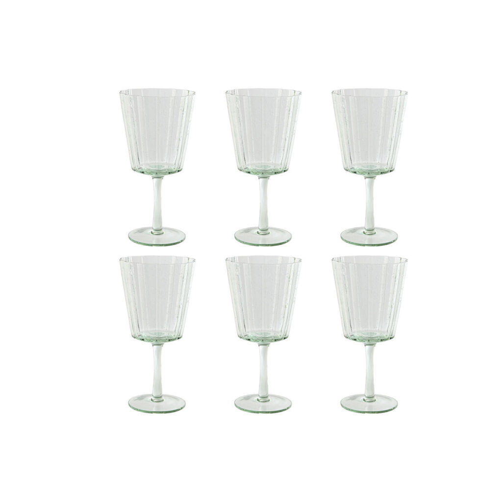 Σετ Ποτηριών Home ESPRIT Πράσινο Κρυστάλλινο 9 x 9 x 17,8 cm (x6)