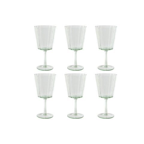 Σετ Ποτηριών Home ESPRIT Πράσινο Κρυστάλλινο 9 x 9 x 17,8 cm (x6)