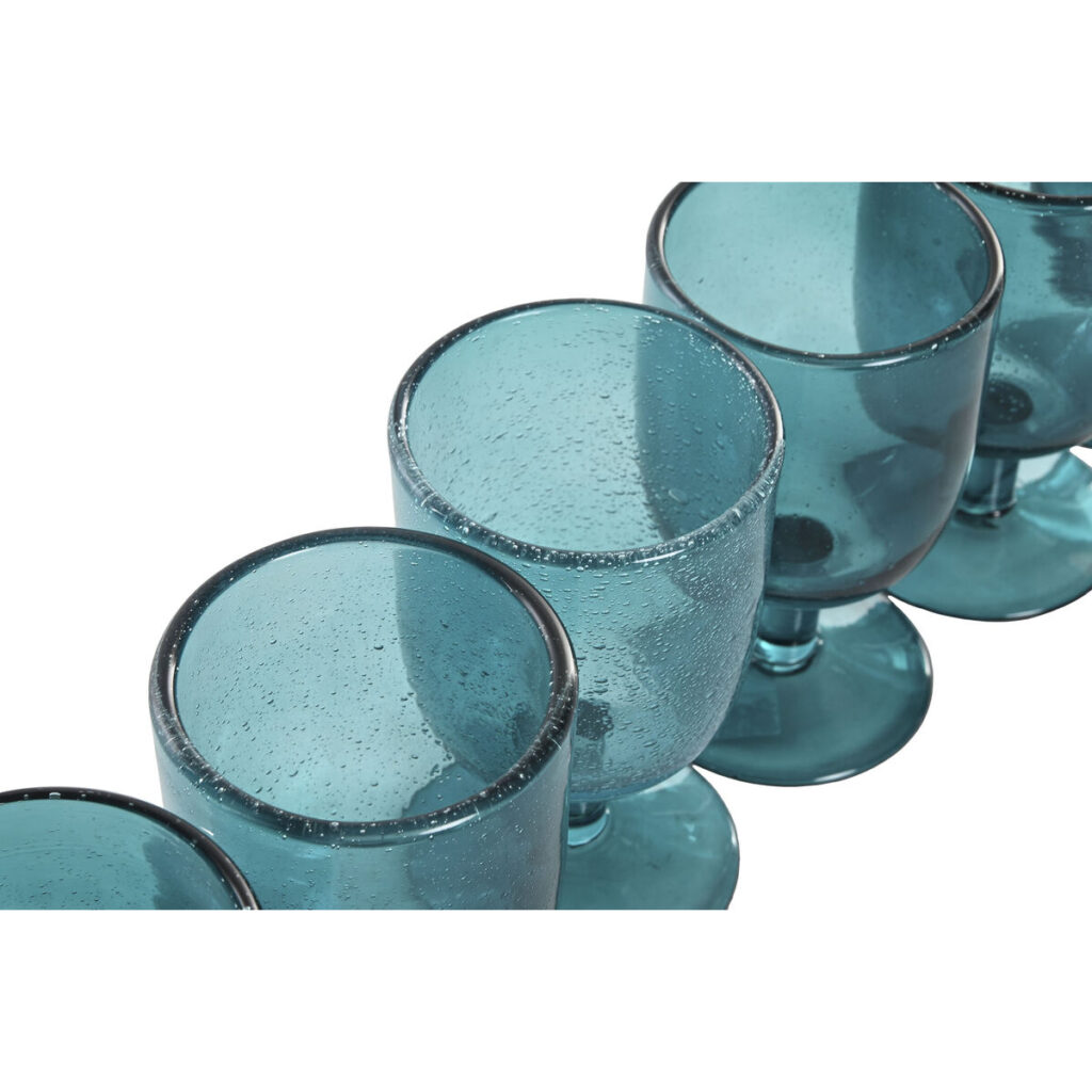 Σετ Ποτηριών Home ESPRIT Τυρκουάζ Κρυστάλλινο 300 ml (x6)