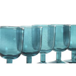 Σετ Ποτηριών Home ESPRIT Τυρκουάζ Κρυστάλλινο 300 ml (x6)