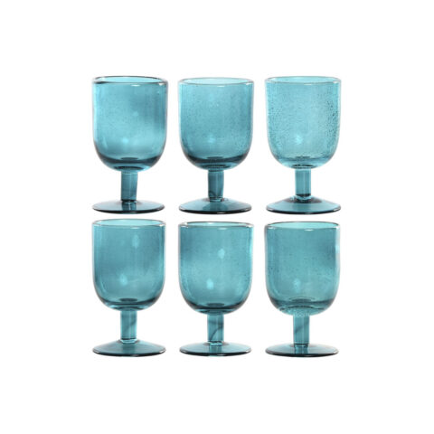 Σετ Ποτηριών Home ESPRIT Τυρκουάζ Κρυστάλλινο 300 ml (x6)