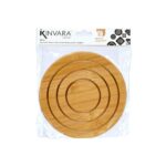 Σουπλά Kinvara 897 Φυσικό Bamboo Στρόγγυλο 19 x 1 x 19 cm (24 Μονάδες)